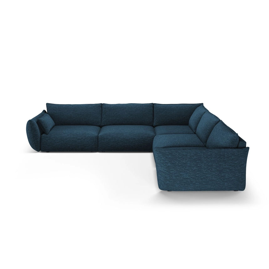 Matera 7-Sitzer Ecksofa, Symmetrisch, aus Chenille in Königsblau (Haga 86), 286x286 cm von Cosmopolitan Design – Bild 3