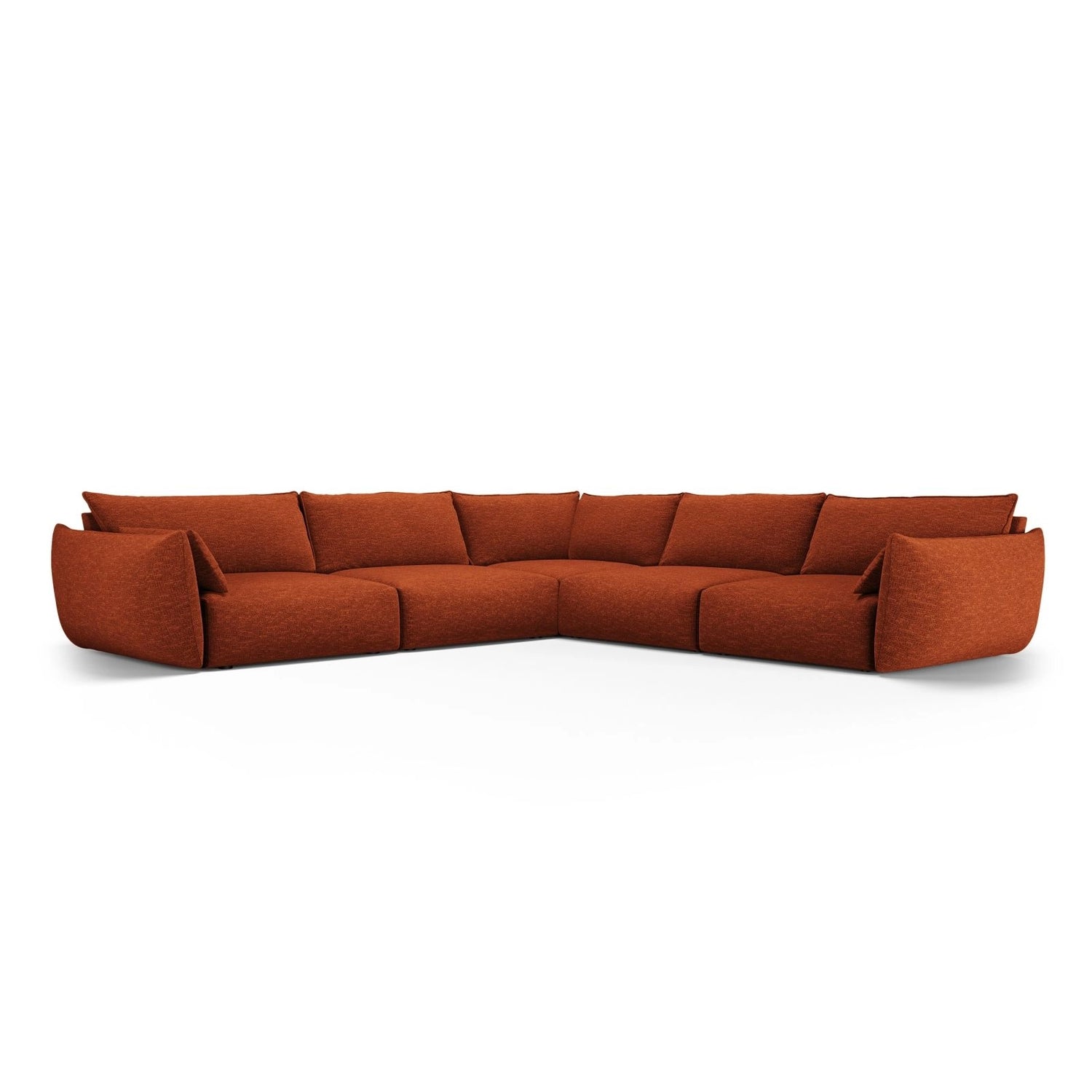 Matera 7-Sitzer Ecksofa, Symmetrisch, aus Chenille in Terrakotta (Haga 44), 286x286 cm von Cosmopolitan Design – Bild 1