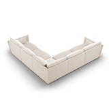 Matera 7-Sitzer Ecksofa, Symmetrisch, aus Samt in Beige (Salvador 1), 286x286 cm von Cosmopolitan Design – Bild 4