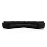 Matera 7-Sitzer Ecksofa, Symmetrisch, aus Samt in Schwarz (Salvador 19), 286x286 cm von Cosmopolitan Design – Bild 1
