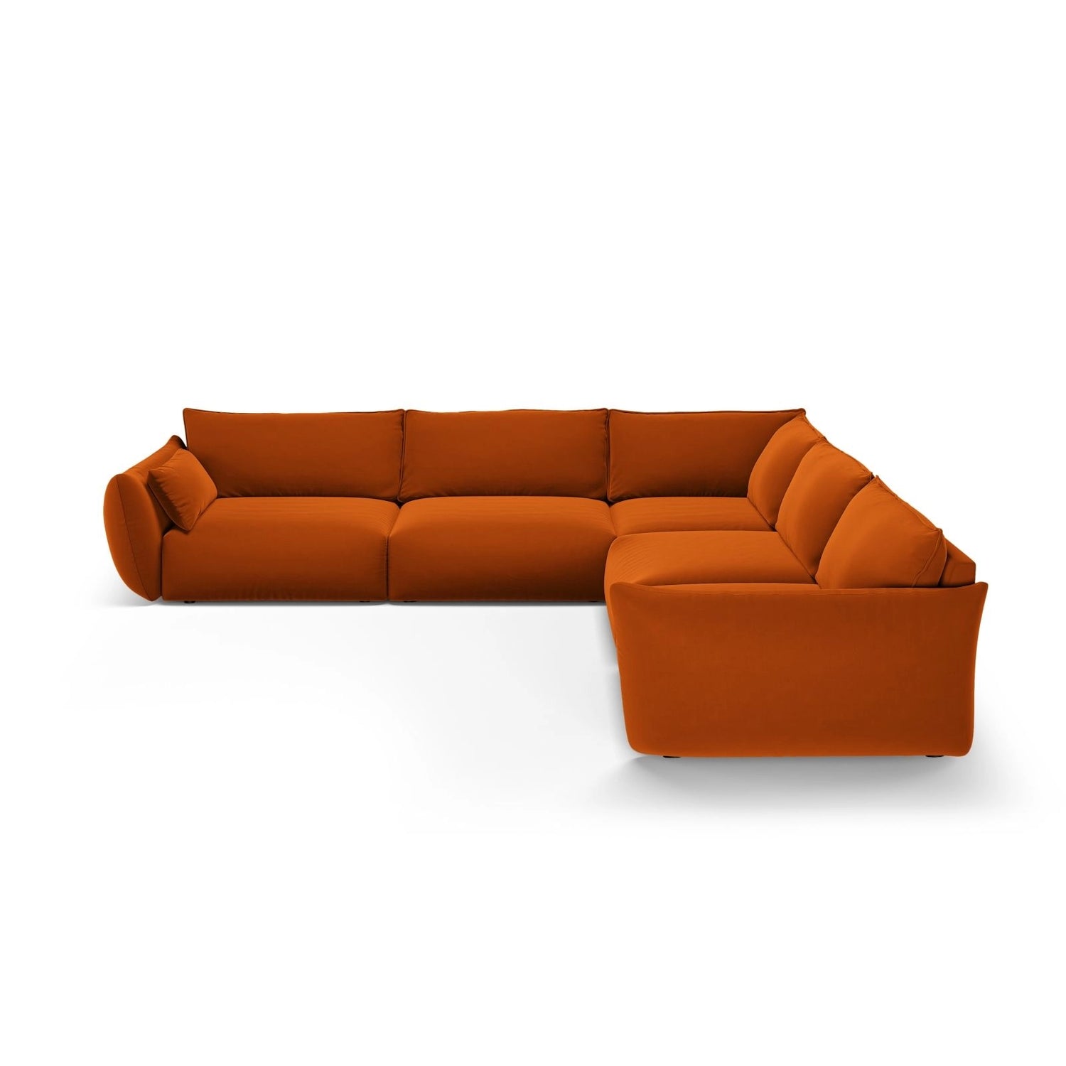 Matera 7-Sitzer Ecksofa, Symmetrisch, aus Samt in Terrakotta (Salvador 14), 286x286 cm von Cosmopolitan Design – Bild 3