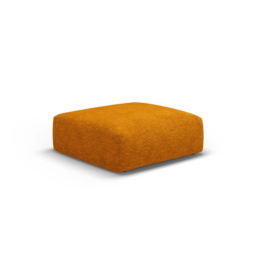 Matera Pouf aus Chenille in Gelb (Haga 68), 100x80x36 cm von Cosmopolitan Design – Bild 1