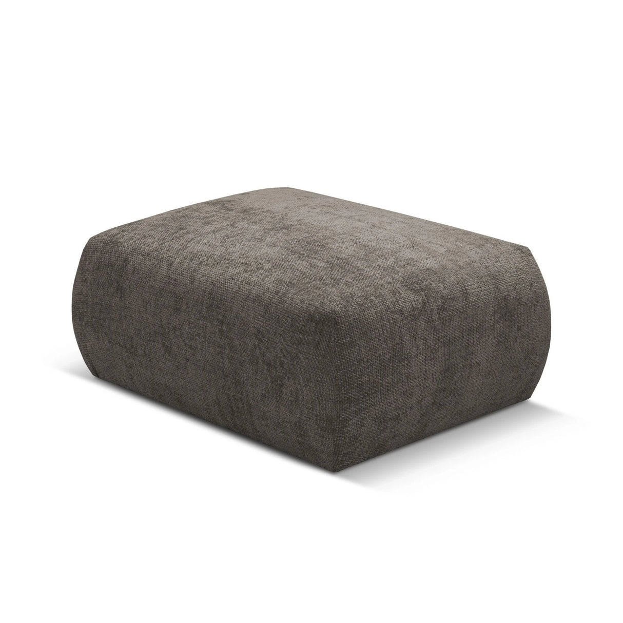 Matera Pouf aus Chenille in Grau (Haga 16), 86x68x40 cm von Cosmopolitan Design – Bild 4