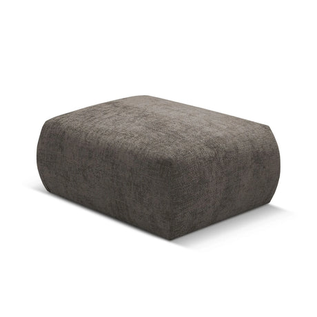 Matera Pouf aus Chenille in Grau (Haga 16), 86x68x40 cm von Cosmopolitan Design – Bild 4