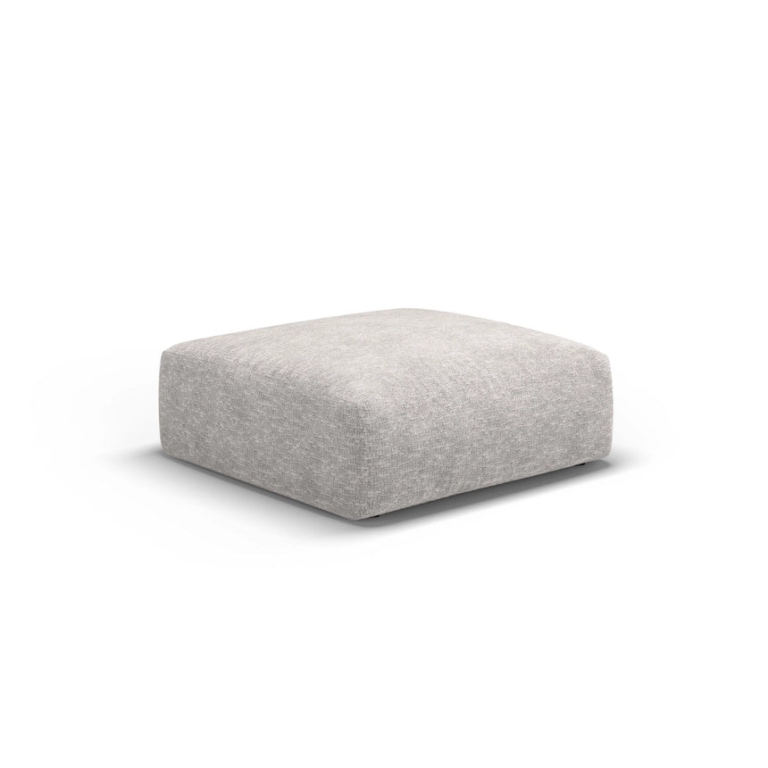 Matera Pouf aus Chenille in Hellgrau (Haga 06), 100x80x36 cm von Cosmopolitan Design – Bild 1