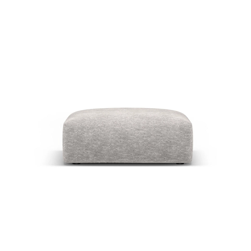 Matera Pouf aus Chenille in Hellgrau (Haga 06), 100x80x36 cm von Cosmopolitan Design – Bild 3