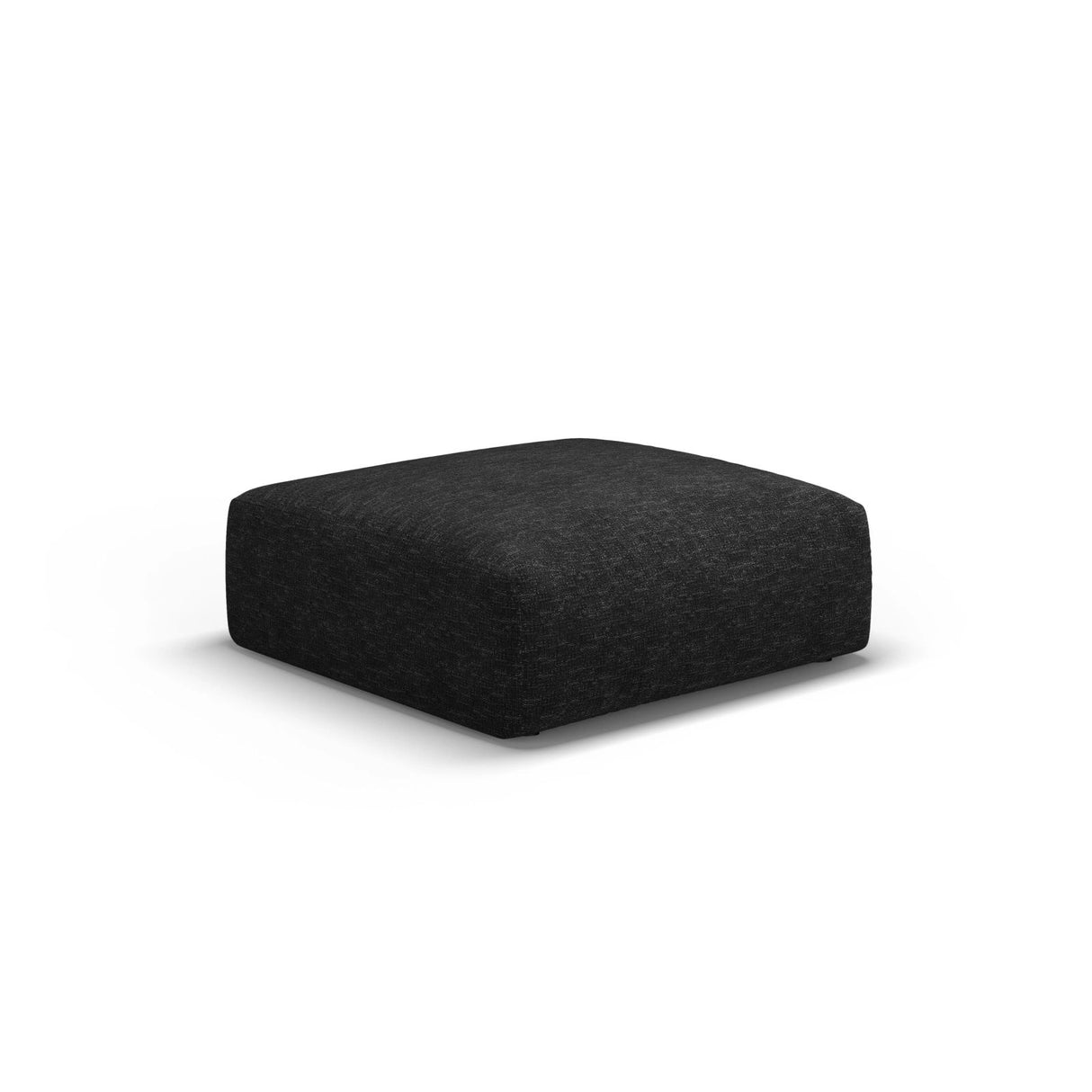 Matera Pouf aus Chenille in Schwarz (Haga 19), 100x80x36 cm von Cosmopolitan Design – Bild 1