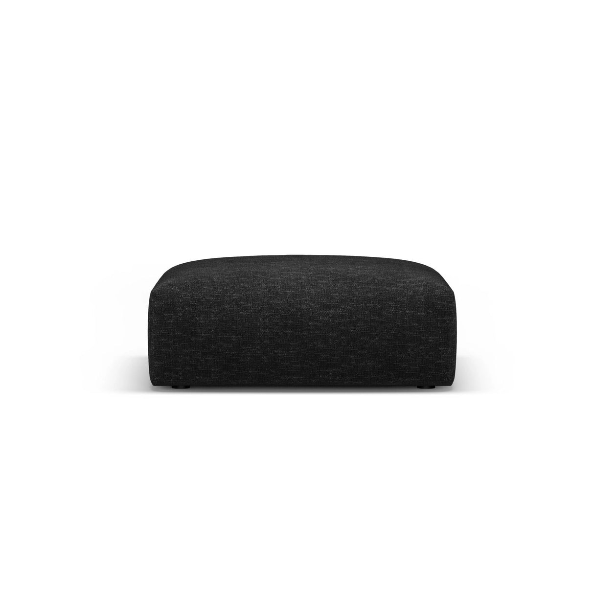 Matera Pouf aus Chenille in Schwarz (Haga 19), 100x80x36 cm von Cosmopolitan Design – Bild 3