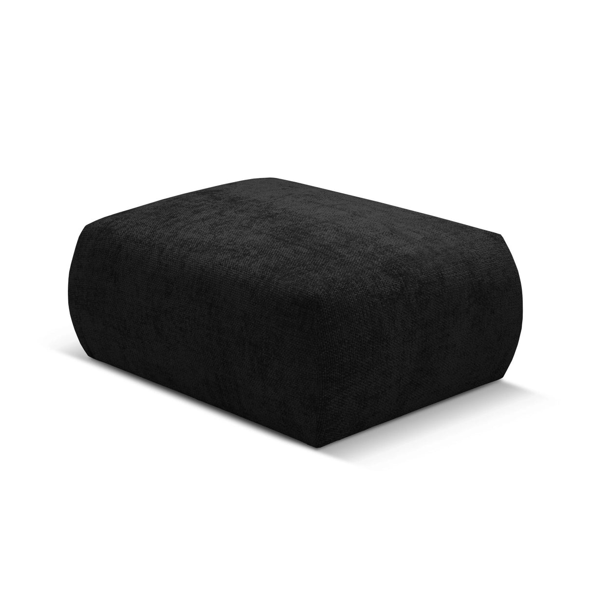 Matera Pouf aus Chenille in Schwarz (Haga 19), 86x68x40 cm von Cosmopolitan Design – Bild 4