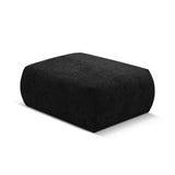 Matera Pouf aus Chenille in Schwarz (Haga 19), 86x68x40 cm von Cosmopolitan Design – Bild 4