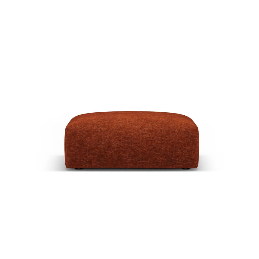 Matera Pouf aus Chenille in Terrakotta (Haga 44), 100x80x36 cm von Cosmopolitan Design – Bild 3