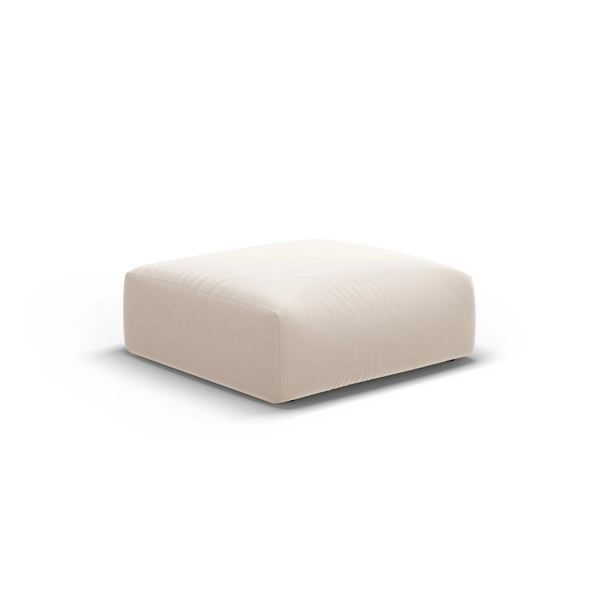 Matera Pouf aus Samt in Beige (Salvador 1), 100x80x36 cm von Cosmopolitan Design – Bild 1