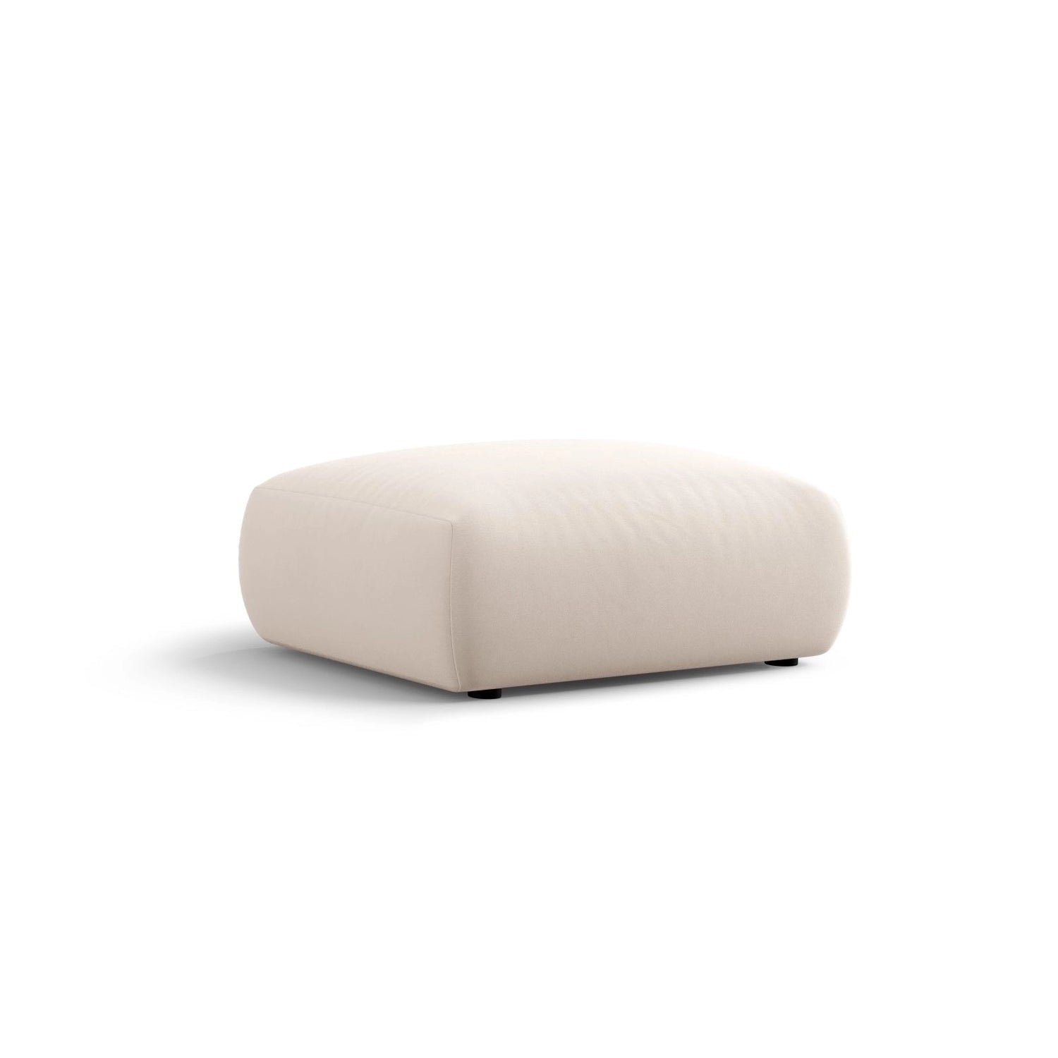 Matera Pouf aus Samt in Beige (Salvador 1), 86x68x40 cm von Cosmopolitan Design – Bild 1