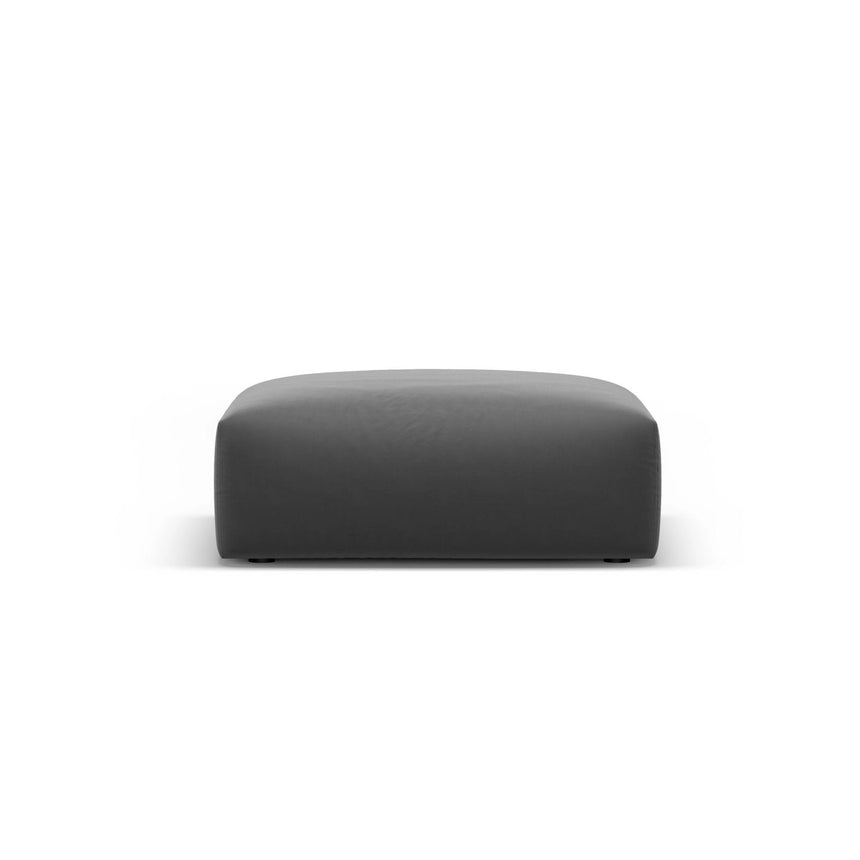 Matera Pouf aus Samt in Dunkelgrau (Salvador 18), 100x80x36 cm von Cosmopolitan Design – Bild 3