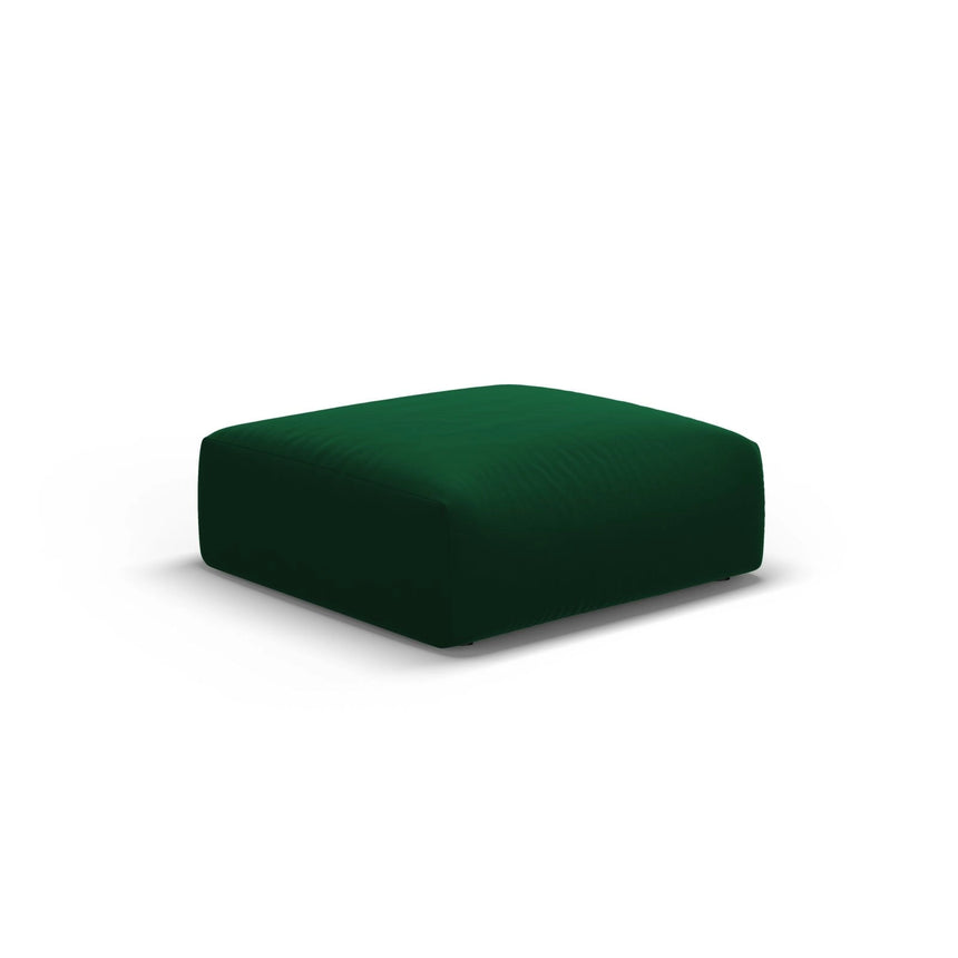 Matera Pouf aus Samt in Flaschengrün (Salvador 7), 100x80x36 cm von Cosmopolitan Design – Bild 1