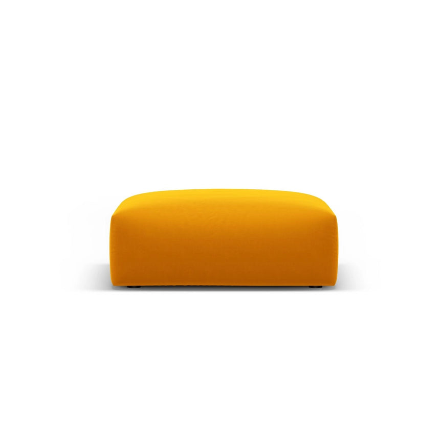 Matera Pouf aus Samt in Gelb (Salvador 10), 100x80x36 cm von Cosmopolitan Design – Bild 3