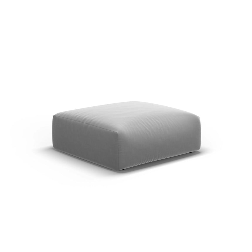 Matera Pouf aus Samt in Grau (Salvador 17), 100x80x36 cm von Cosmopolitan Design – Bild 1