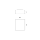 Matera Pouf aus Samt in Grau (Salvador 17), 100x80x36 cm von Cosmopolitan Design – Bild 2