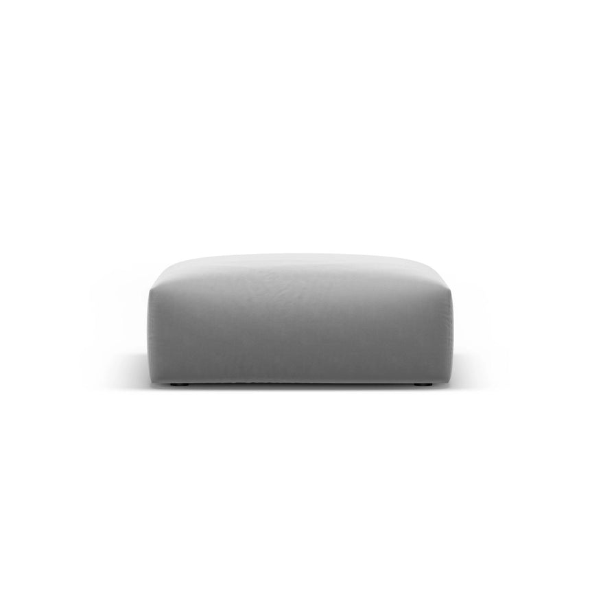 Matera Pouf aus Samt in Grau (Salvador 17), 100x80x36 cm von Cosmopolitan Design – Bild 3