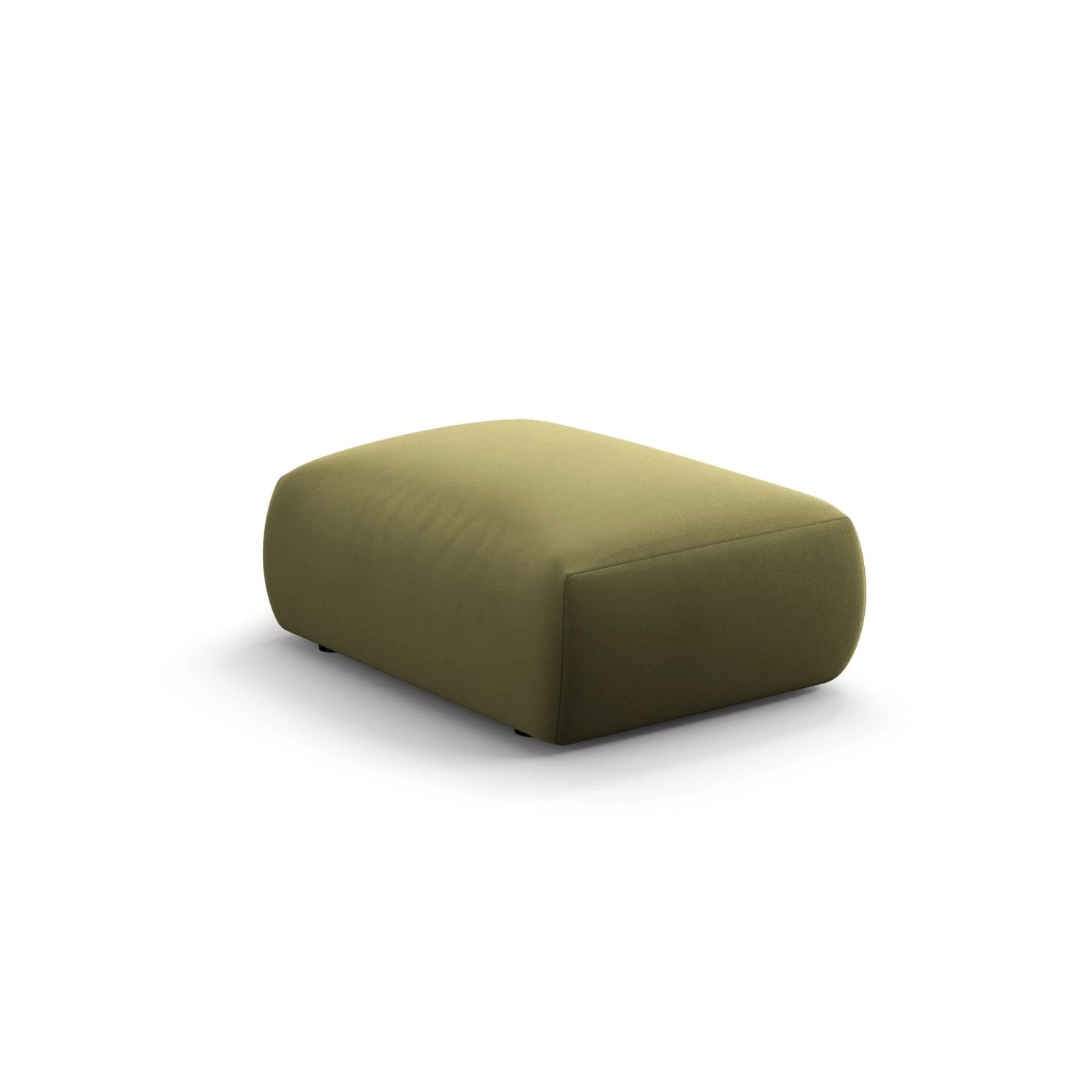 Matera Pouf aus Samt in Grün (Salvador 8), 86x68x40 cm von Cosmopolitan Design – Bild 5