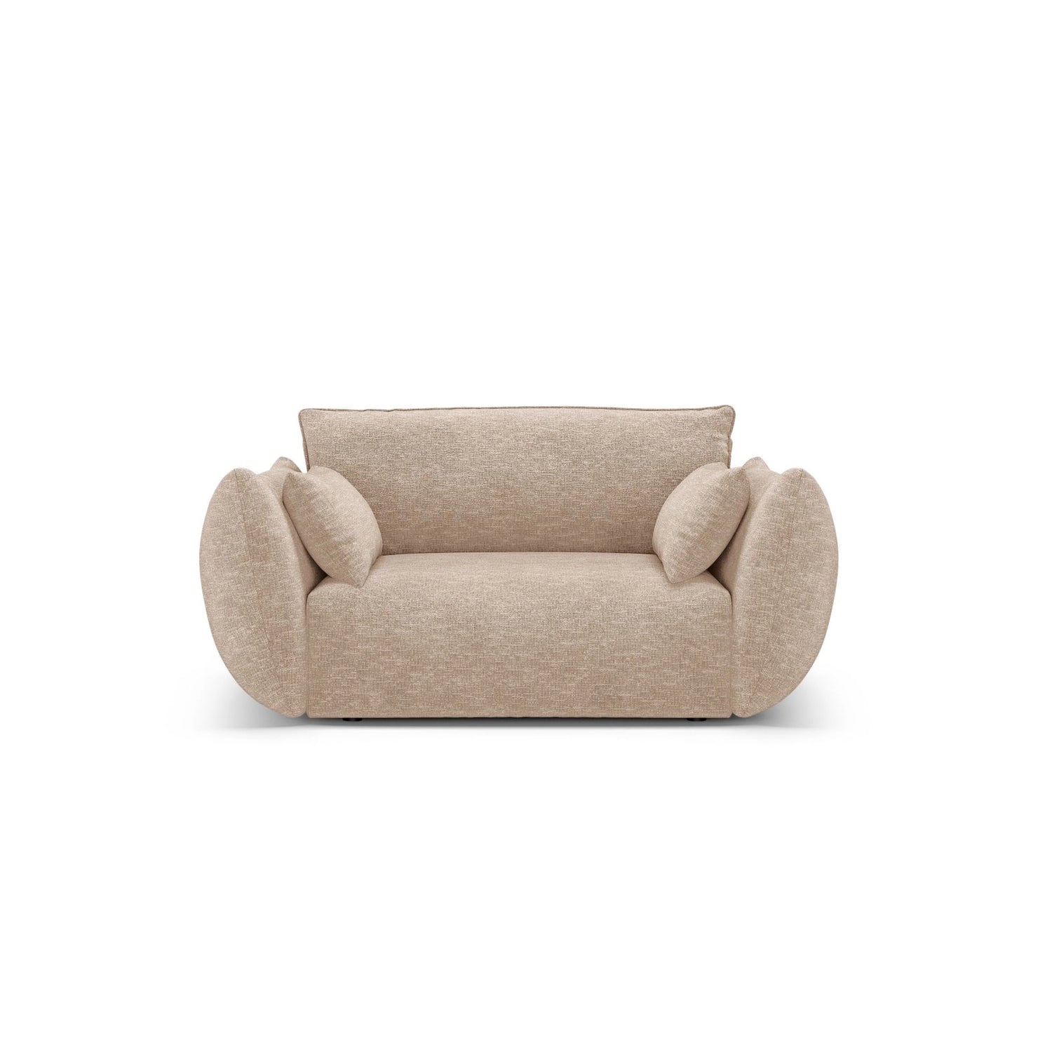 Matera Sessel aus Chenille in Beige (Haga 30), 128x110x85 cm von Cosmopolitan Design – Bild 1