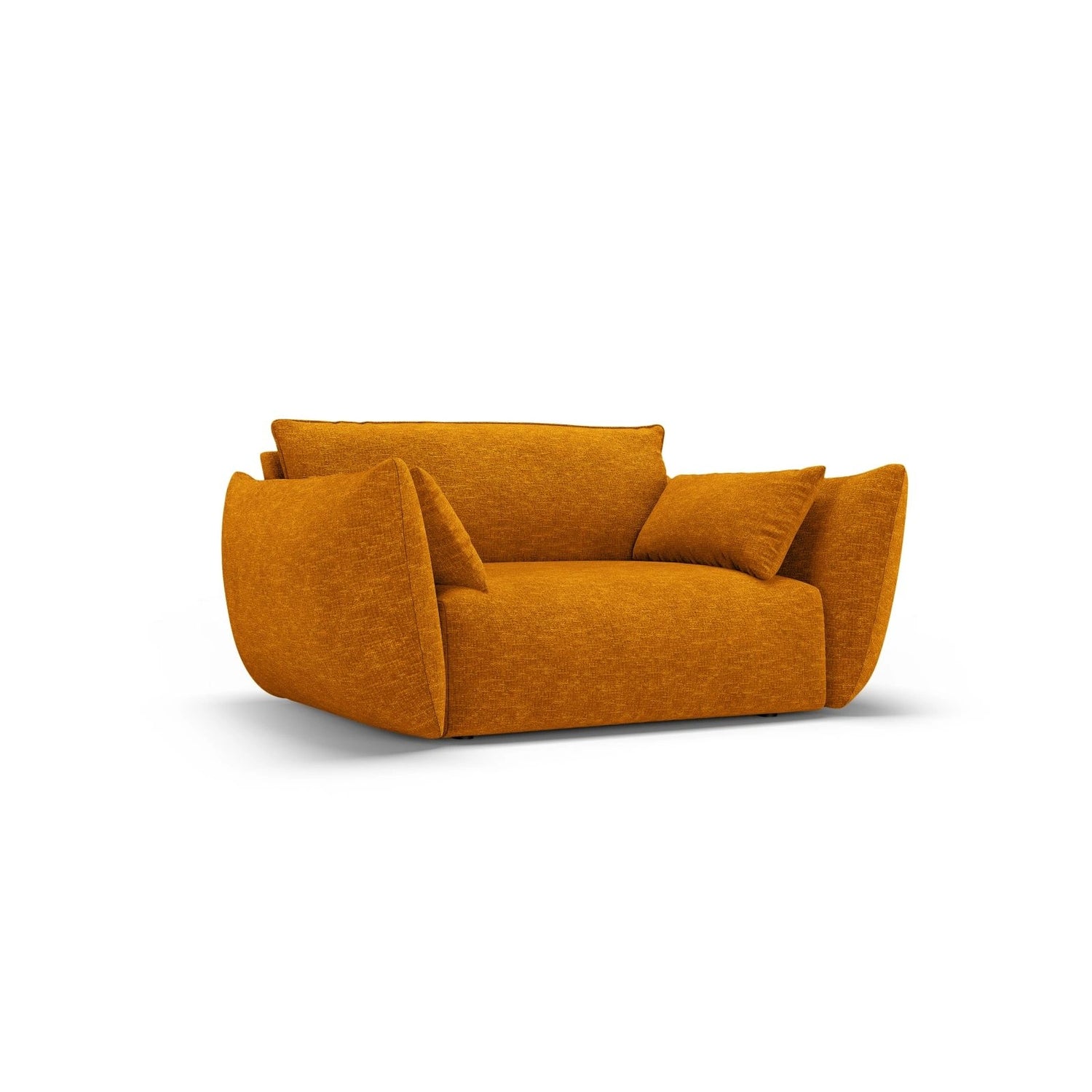Matera Sessel aus Chenille in Gelb (Haga 68), 128x110x85 cm von Cosmopolitan Design – Bild 3