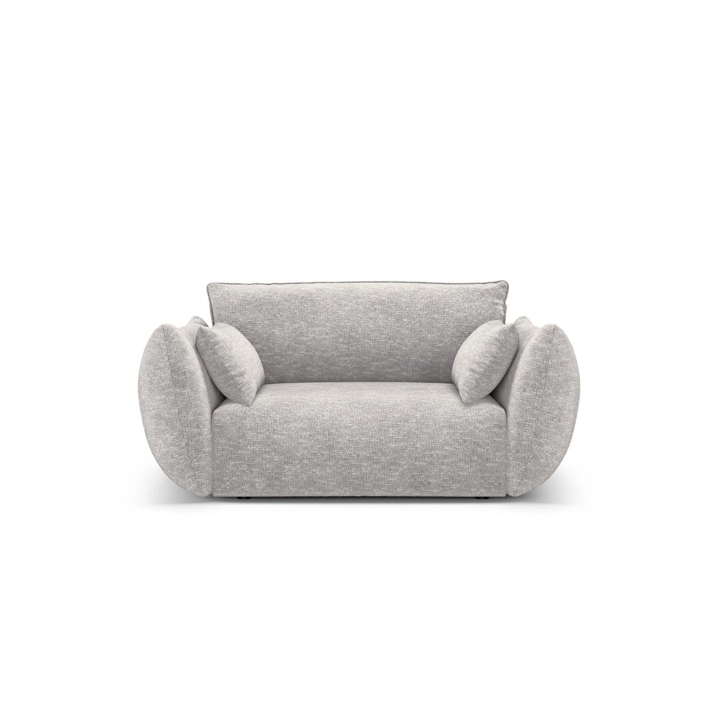 Matera Sessel aus Chenille in Hellgrau (Haga 06), 128x110x85 cm von Cosmopolitan Design – Bild 1
