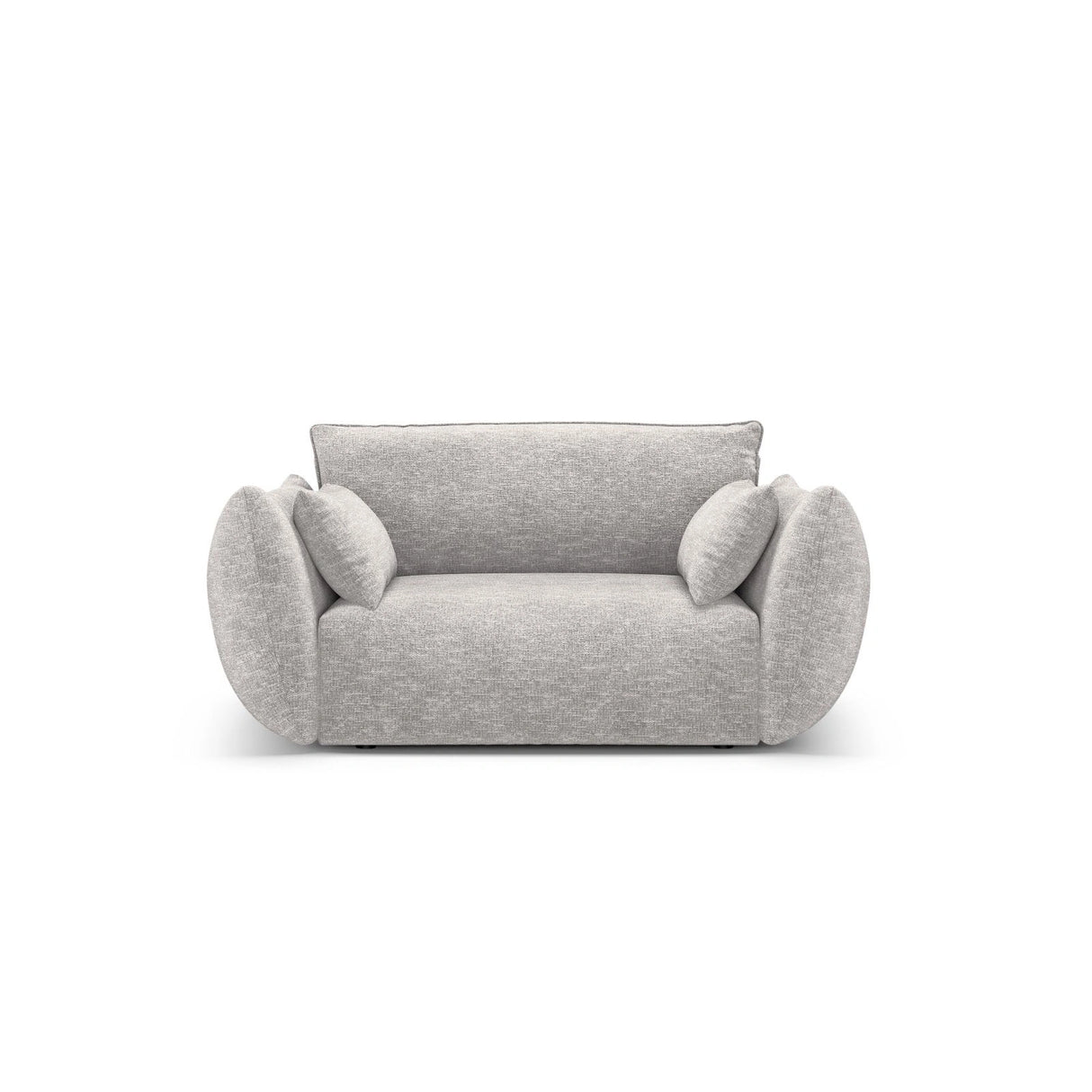 Matera Sessel aus Chenille in Hellgrau (Haga 06), 128x110x85 cm von Cosmopolitan Design – Bild 1