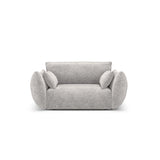 Matera Sessel aus Chenille in Hellgrau (Haga 06), 128x110x85 cm von Cosmopolitan Design – Bild 1