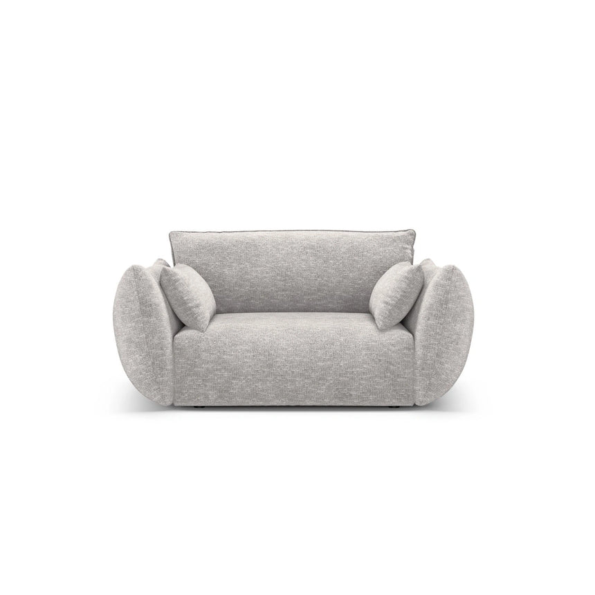 Matera Sessel aus Chenille in Hellgrau (Haga 06), 128x110x85 cm von Cosmopolitan Design – Bild 1