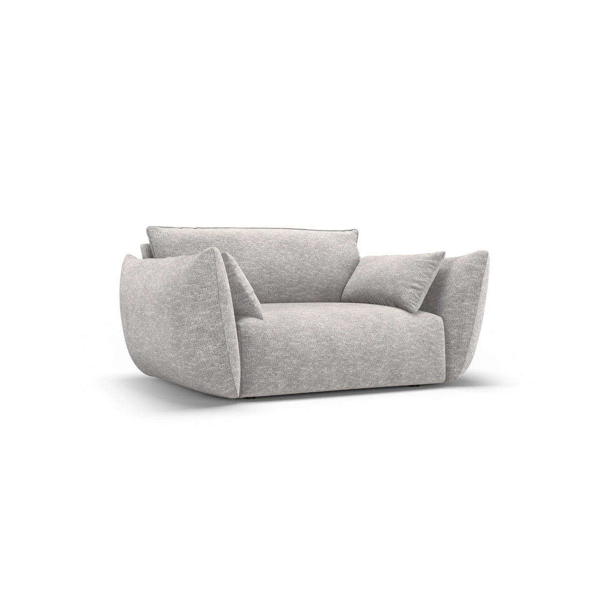 Matera Sessel aus Chenille in Hellgrau (Haga 06), 128x110x85 cm von Cosmopolitan Design – Bild 3