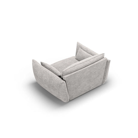 Matera Sessel aus Chenille in Hellgrau (Haga 06), 128x110x85 cm von Cosmopolitan Design – Bild 4