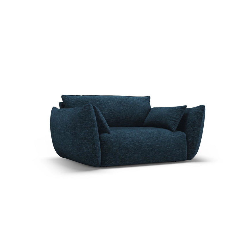 Matera Sessel aus Chenille in Königsblau (Haga 86), 128x110x85 cm von Cosmopolitan Design – Bild 3