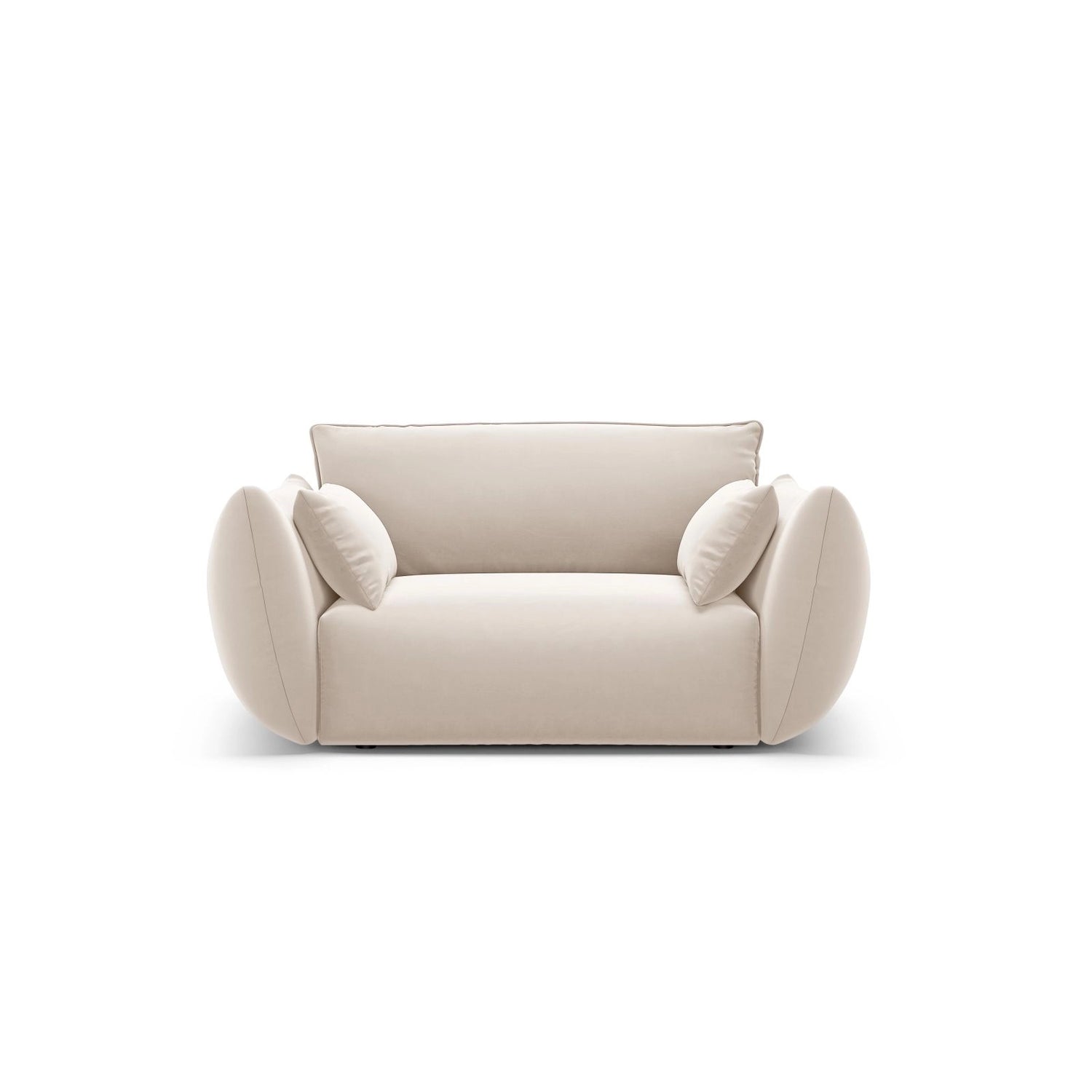 Matera Sessel aus Samt in Beige (Salvador 1), 128x110x85 cm von Cosmopolitan Design – Bild 1