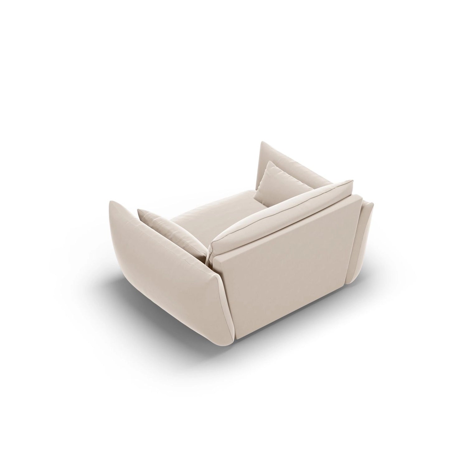 Matera Sessel aus Samt in Beige (Salvador 1), 128x110x85 cm von Cosmopolitan Design – Bild 4