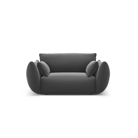 Matera Sessel aus Samt in Dunkelgrau (Salvador 18), 128x110x85 cm von Cosmopolitan Design – Bild 1