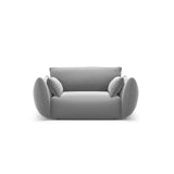 Matera Sessel aus Samt in Grau (Salvador 17), 128x110x85 cm von Cosmopolitan Design – Bild 1