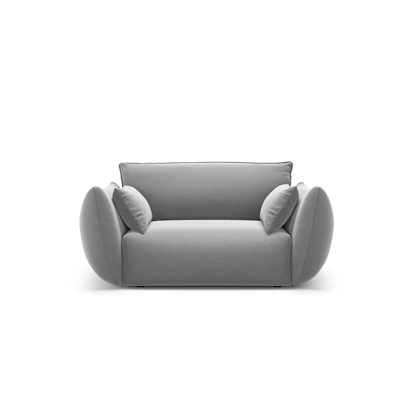 Matera Sessel aus Samt in Grau (Salvador 17), 128x110x85 cm von Cosmopolitan Design – Bild 1