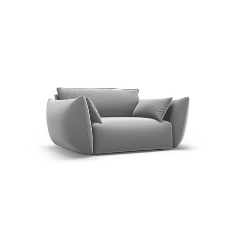 Matera Sessel aus Samt in Grau (Salvador 17), 128x110x85 cm von Cosmopolitan Design – Bild 3