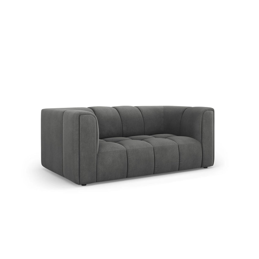 Moritz 2-Sitzer Sofa aus Chenille in Dunkelgrau (Rebel 3), 166x96 cm von Cosmopolitan Design – Bild 2