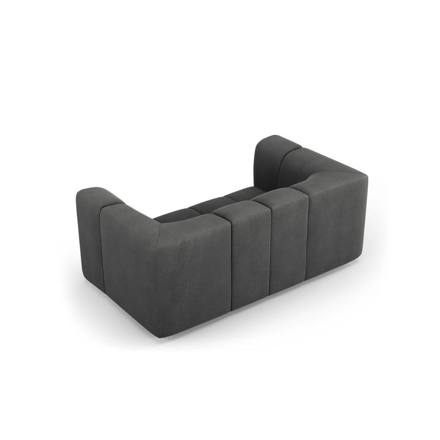 Moritz 2-Sitzer Sofa aus Chenille in Dunkelgrau (Rebel 3), 166x96 cm von Cosmopolitan Design – Bild 3