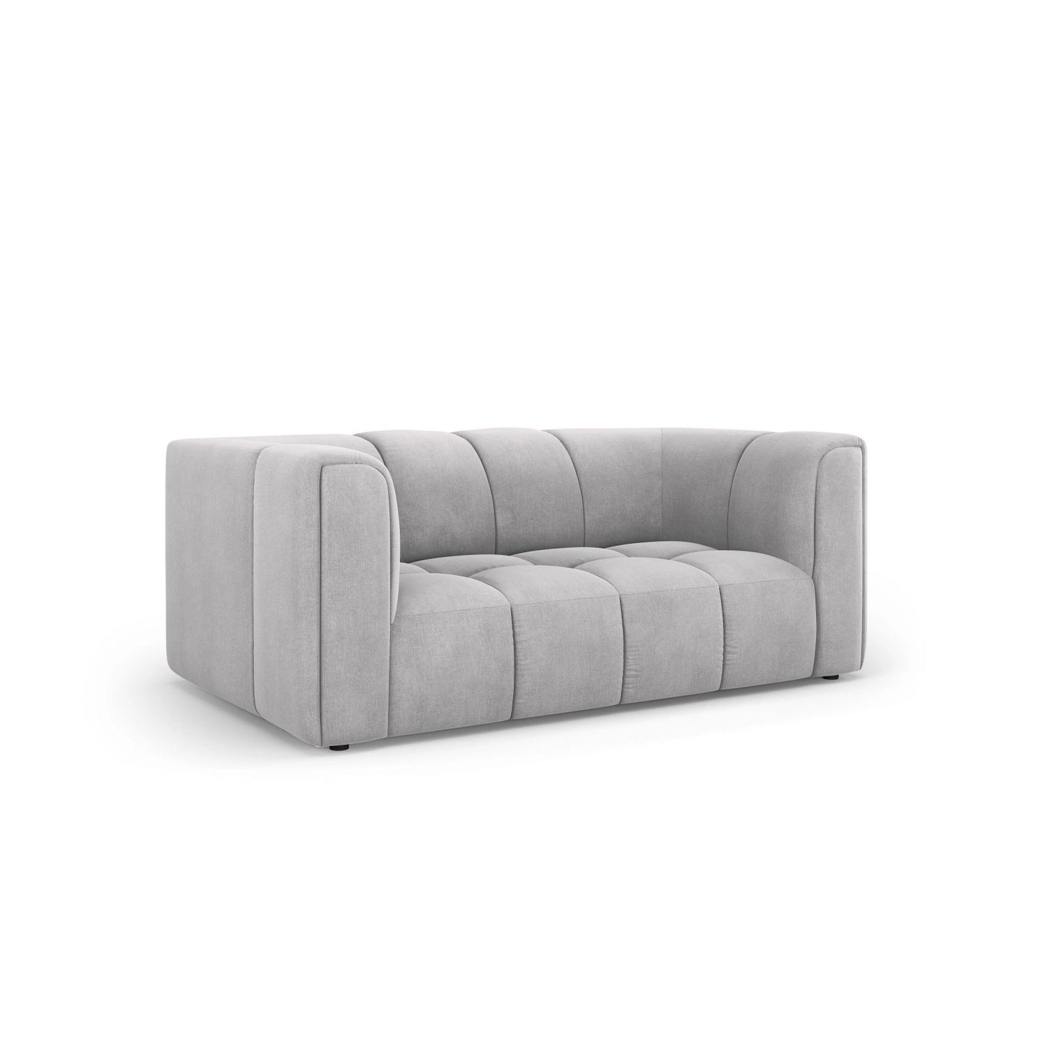 Moritz 2-Sitzer Sofa aus Chenille in Hellgrau (Rebel 5), 166x96 cm von Cosmopolitan Design – Bild 2