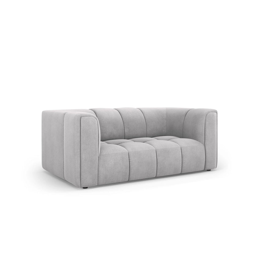 Moritz 2-Sitzer Sofa aus Chenille in Hellgrau (Rebel 5), 166x96 cm von Cosmopolitan Design – Bild 2