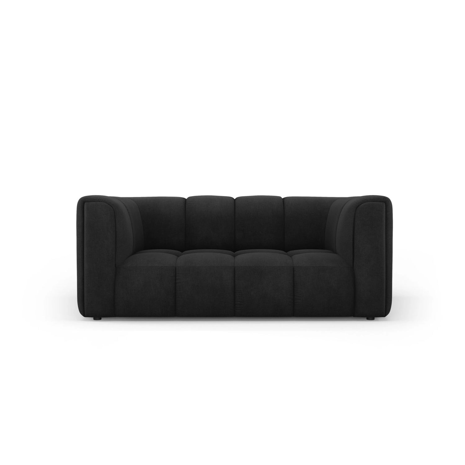 Moritz 2-Sitzer Sofa aus Chenille in Schwarz (Rebel 1), 166x96 cm von Cosmopolitan Design – Bild 1