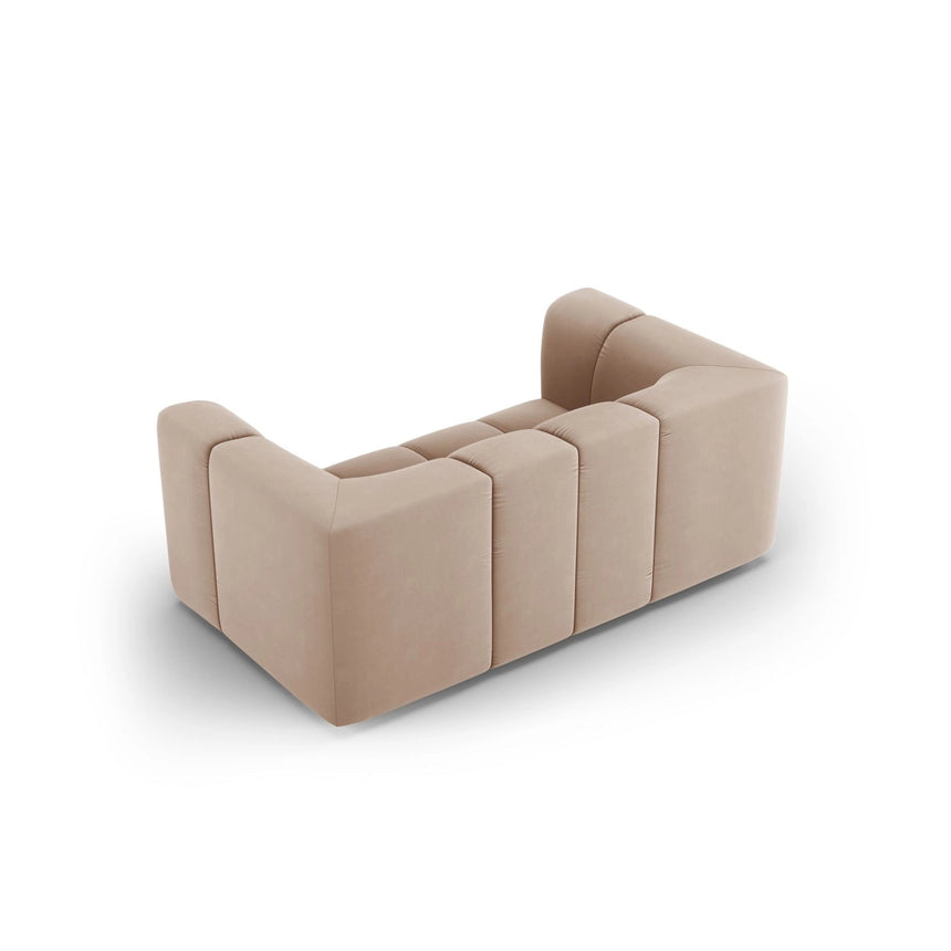 Moritz 2-Sitzer Sofa aus Samt in Beige (Bluvel 28), 166x96 cm von Cosmopolitan Design – Bild 3
