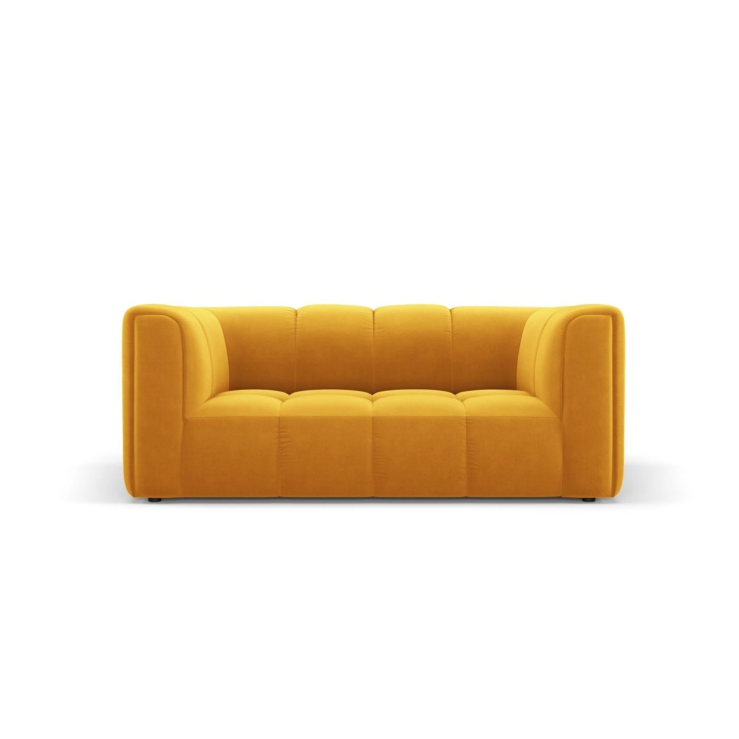Moritz 2-Sitzer Sofa aus Samt in Gelb (Bluvel 68), 166x96 cm von Cosmopolitan Design – Bild 1