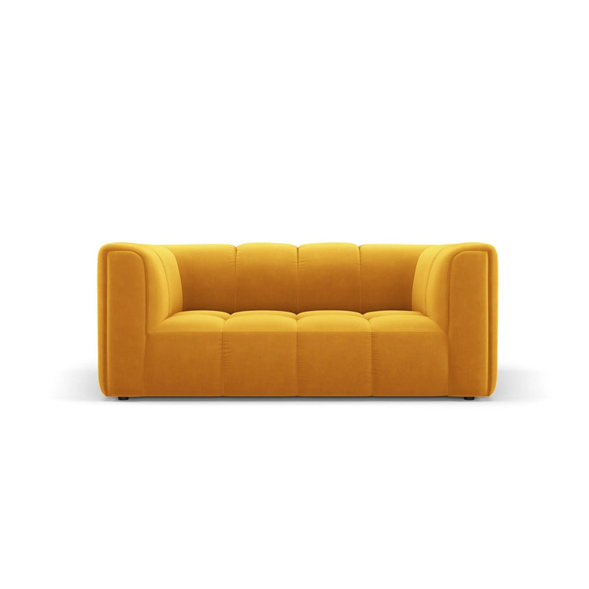 Moritz 2-Sitzer Sofa aus Samt in Gelb (Bluvel 68), 166x96 cm von Cosmopolitan Design – Bild 1