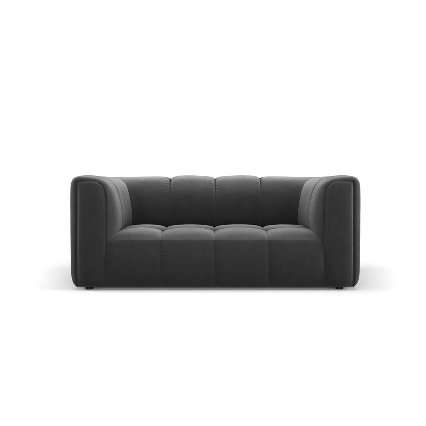 Moritz 2-Sitzer Sofa aus Samt in Grau (Bluvel 14), 166x96 cm von Cosmopolitan Design – Bild 1