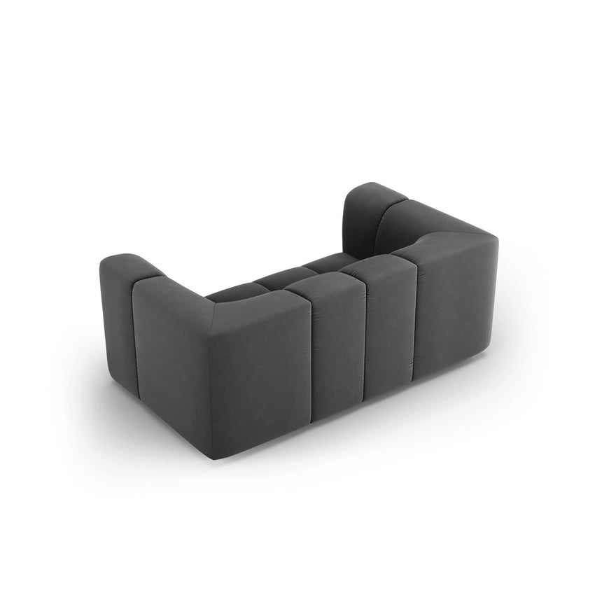 Moritz 2-Sitzer Sofa aus Samt in Grau (Bluvel 14), 166x96 cm von Cosmopolitan Design – Bild 3
