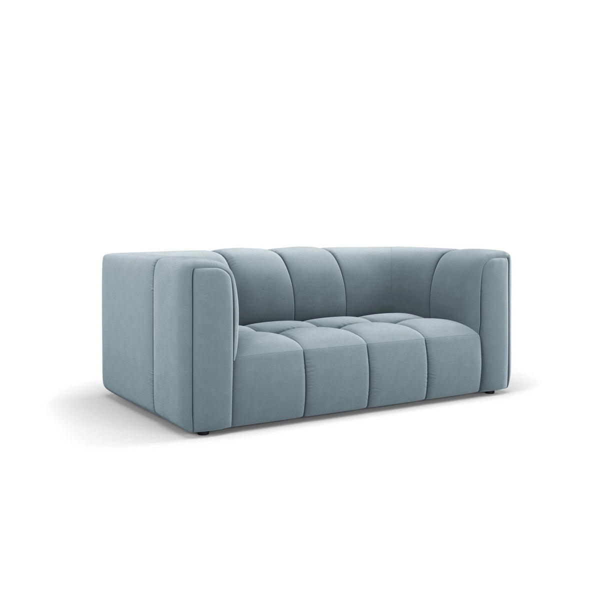 Moritz 2-Sitzer Sofa aus Samt in Hellblau (Bluvel 06), 166x96 cm von Cosmopolitan Design – Bild 2